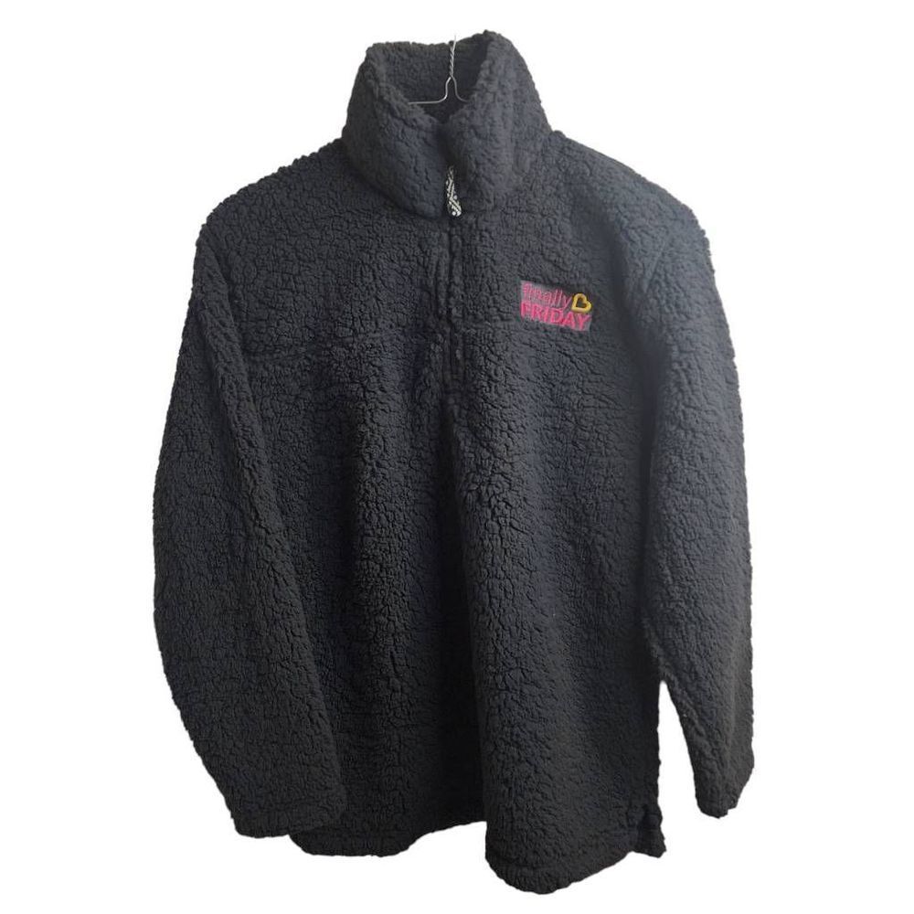 Boxercraft Finally Friday Gray Custom Sherpa Pullover Size Large